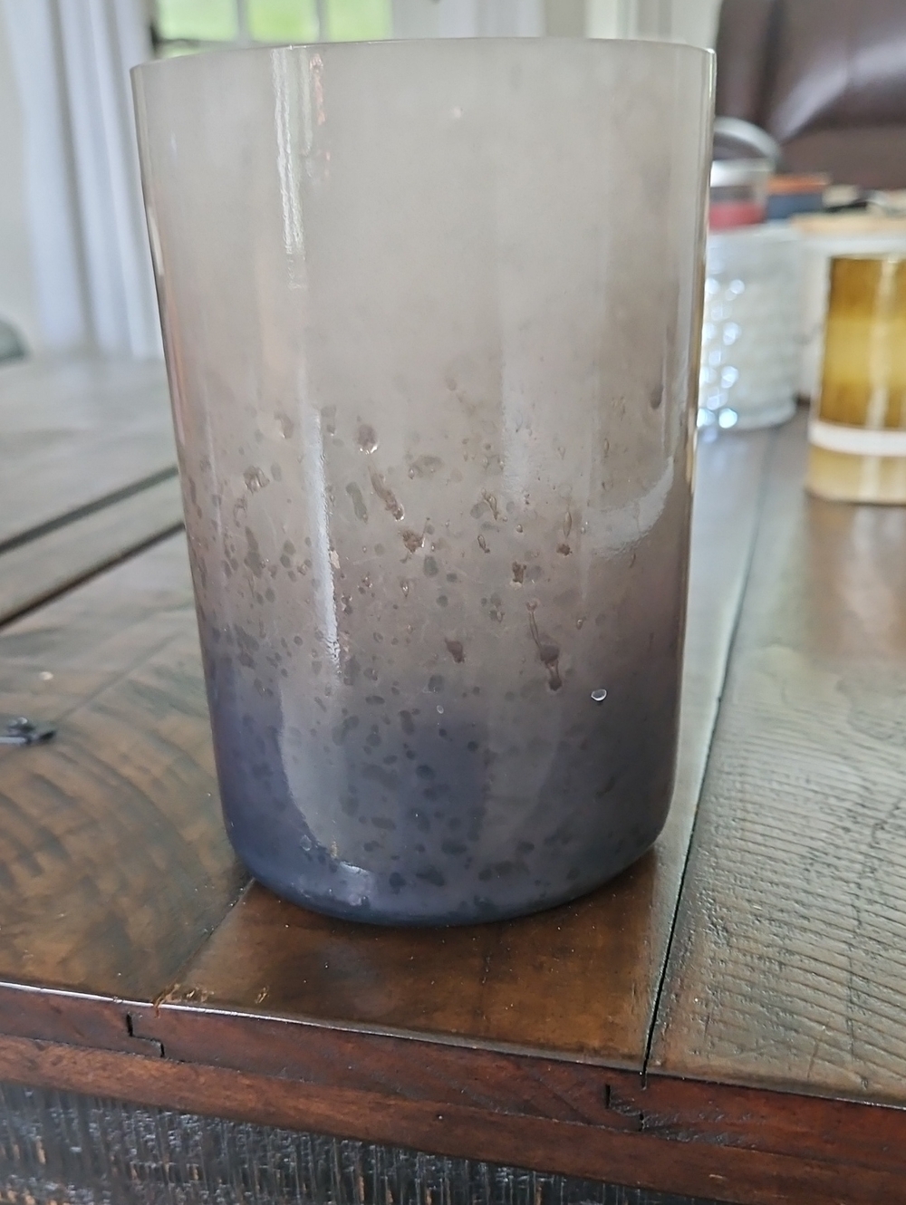Hobby Lobby Smoky Gray Ombre Glass Hurricane